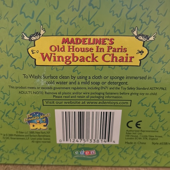 Madeline’s Old House In Paris WINGBACK CHAIR New in Box by Eden 2000 Style 33814 - Picture 9 of 11